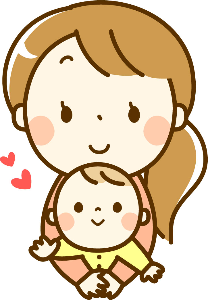 <img src="image.jpg" alt="赤ちゃんとママのニコニコしたイラスト写真">